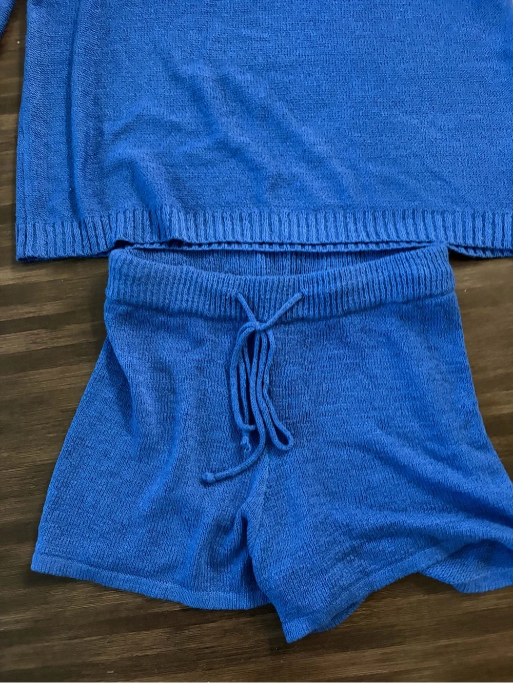 Blue knit set